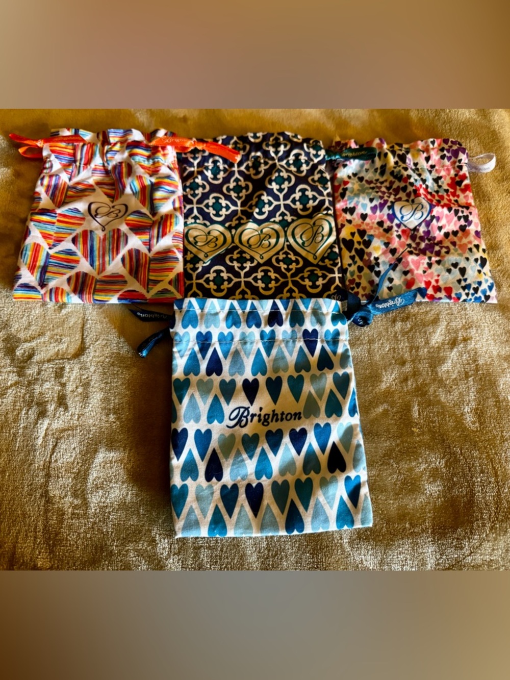 Brighton set of 4 jewlery pouches